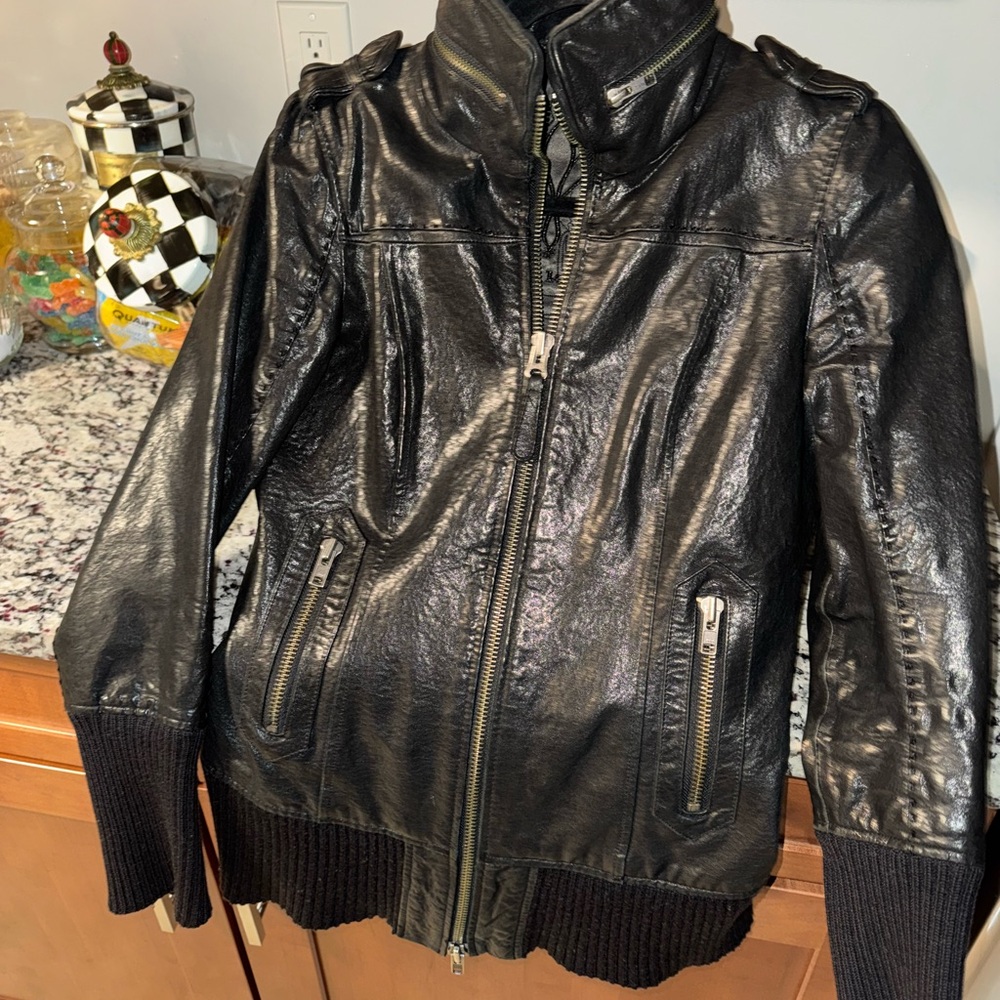 Mackage Black Leather Jacket